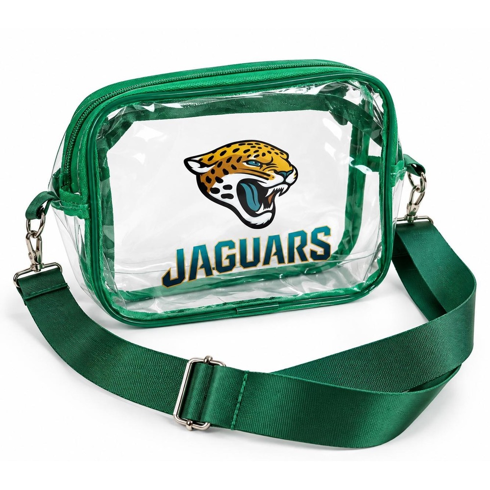 Jacksonville Jaguars Clear Crossbody Bag Green Football Fan Game Day Bag